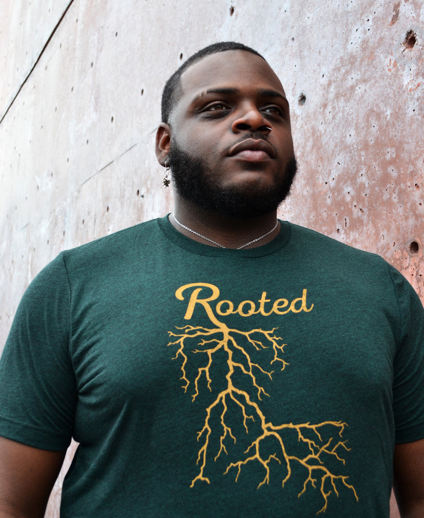 Heartsleeve Emerald Green Rooted Shirt with Peanut Butter Color Design