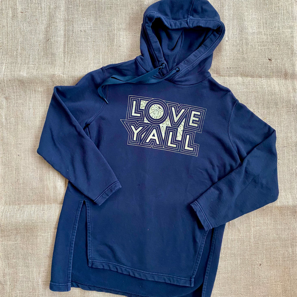 Womens XS Black and Gold Love Y'all Sweatshirt